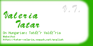 valeria tatar business card